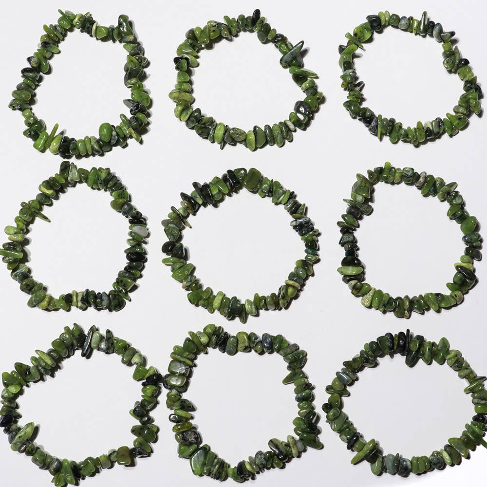 Nephrite Jade Stone Bracelet, Health & Abundance