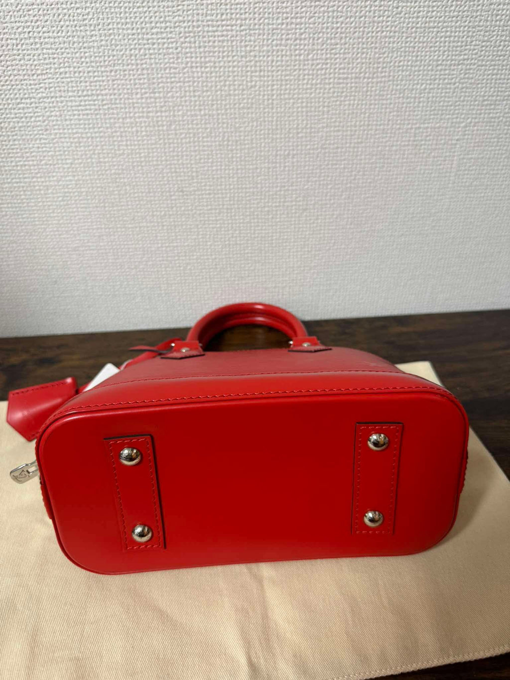 Louis Vuitton BB Alma in Epi Leather in Silver Hardware