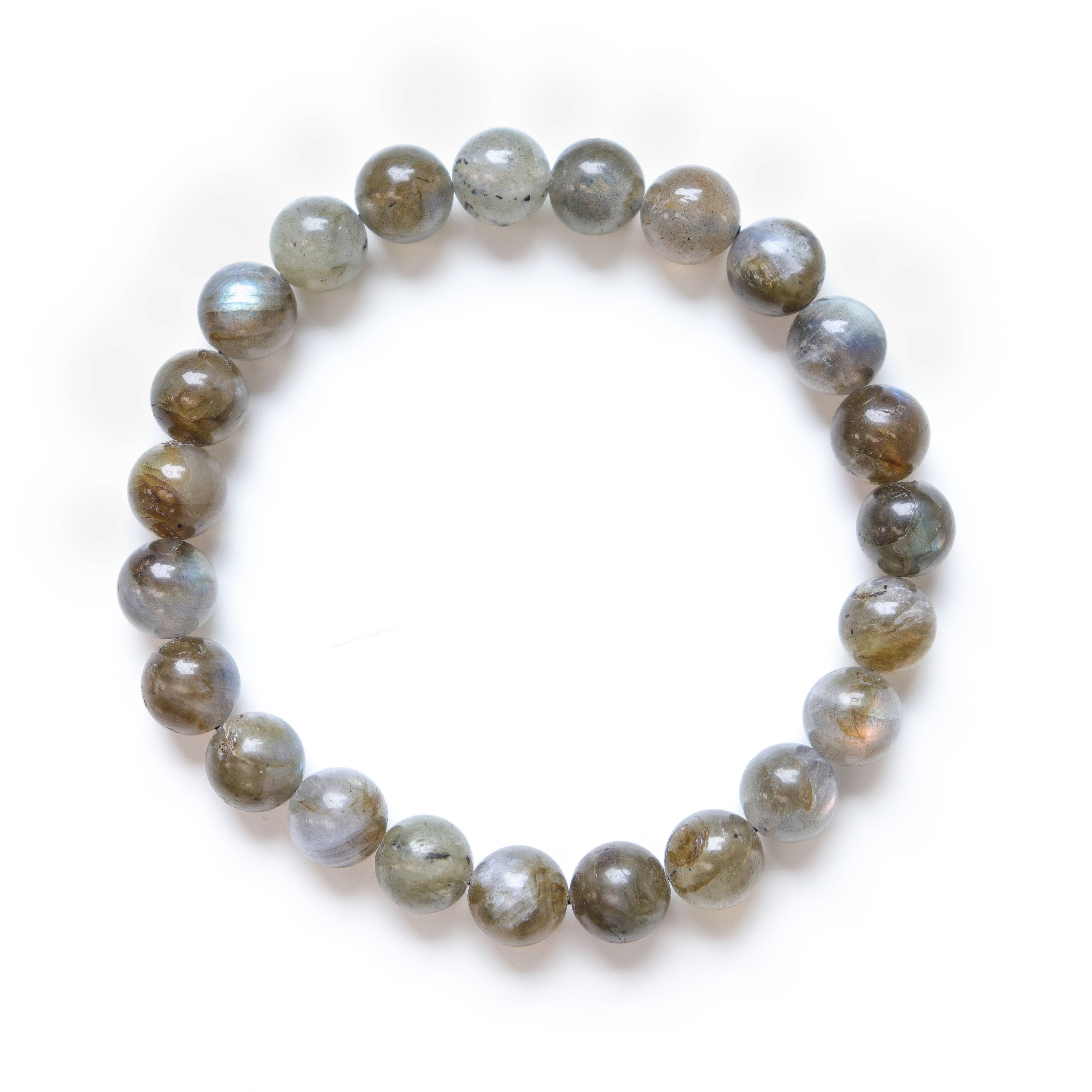 Labradorite Round Beaded Bracelet 8 mm