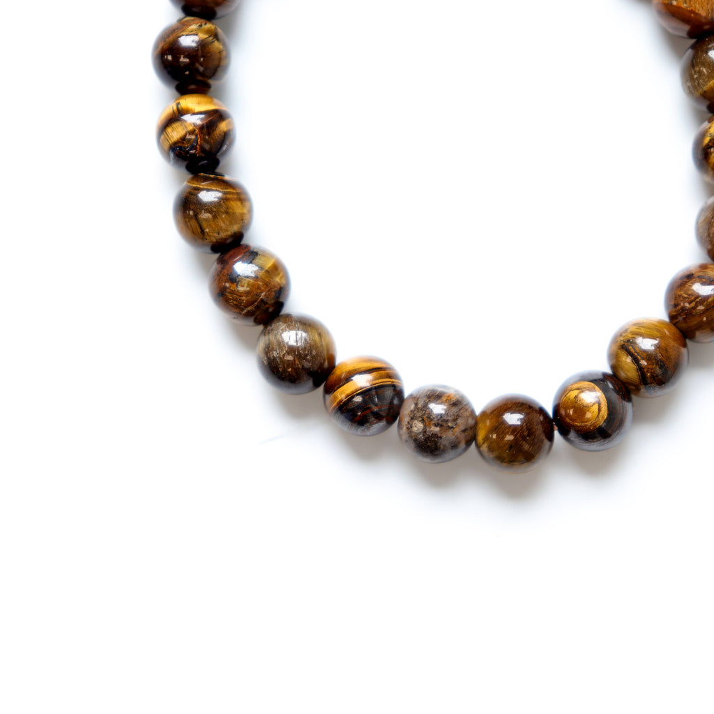 Golden Tiger's Eye Round Beaded Bracelet 8 mm