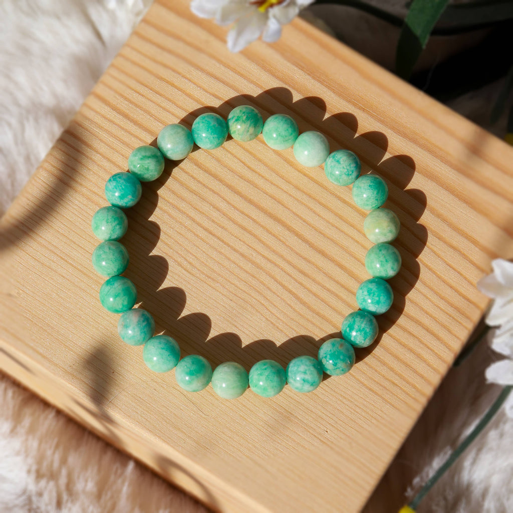 Amazonite Round Beaded Bracelet