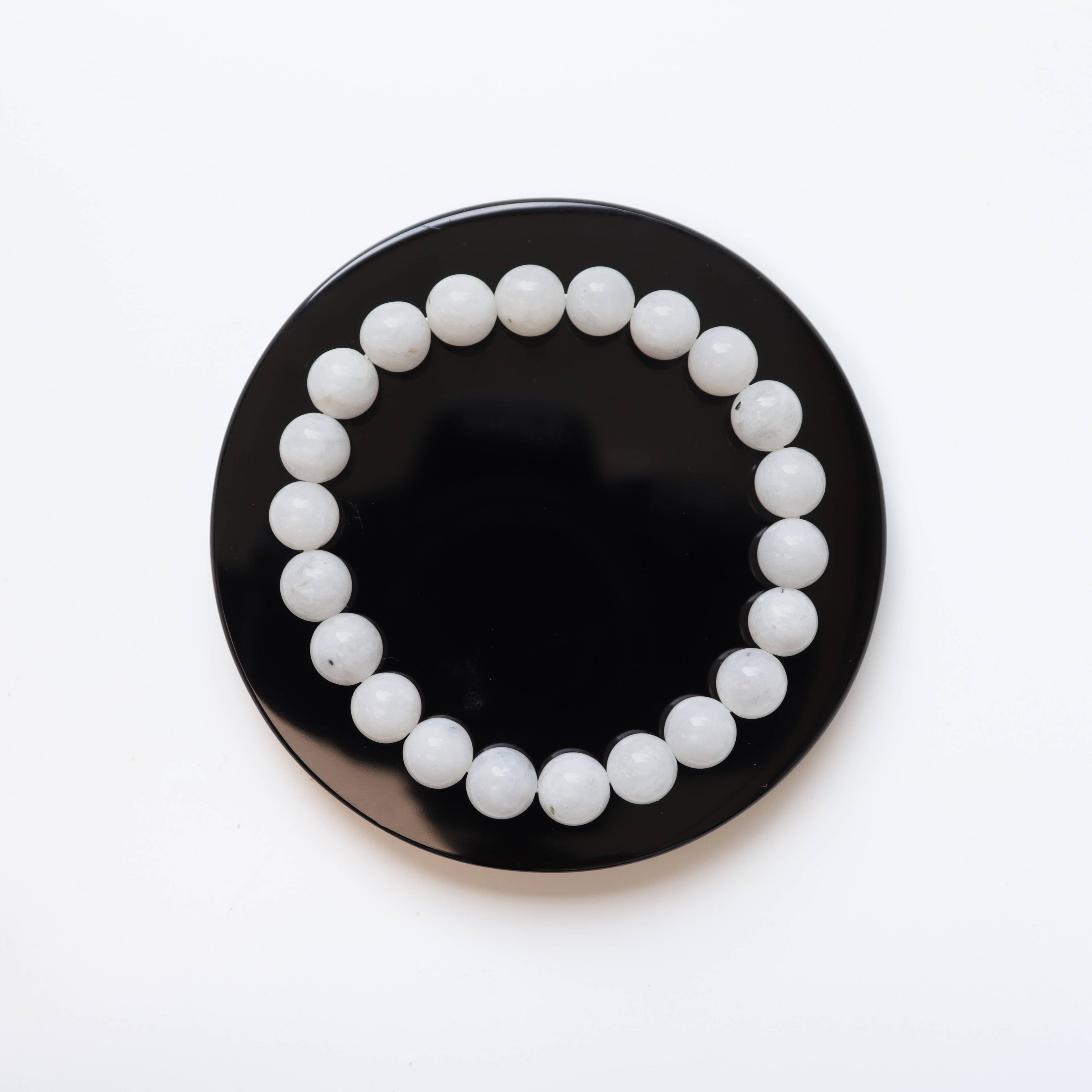 Rainbow Moonstone Round Beaded Bracelet 8 mm