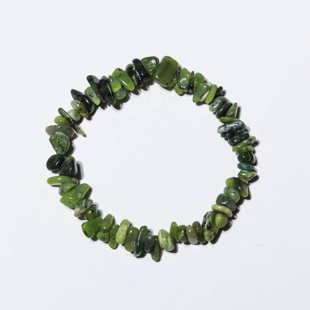 Nephrite Jade Stone Bracelet, Health & Abundance