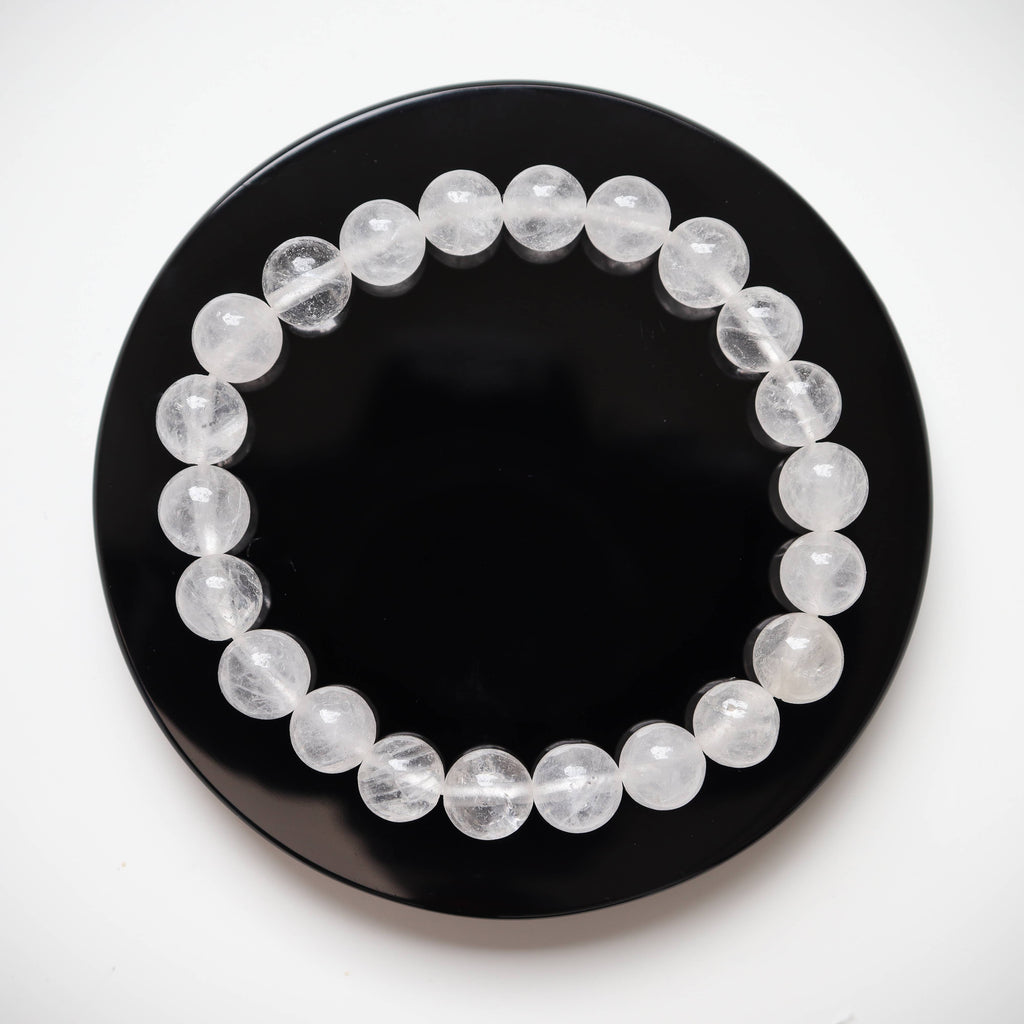 Clear Quartz Round Beaded Bracelet 8 mm
