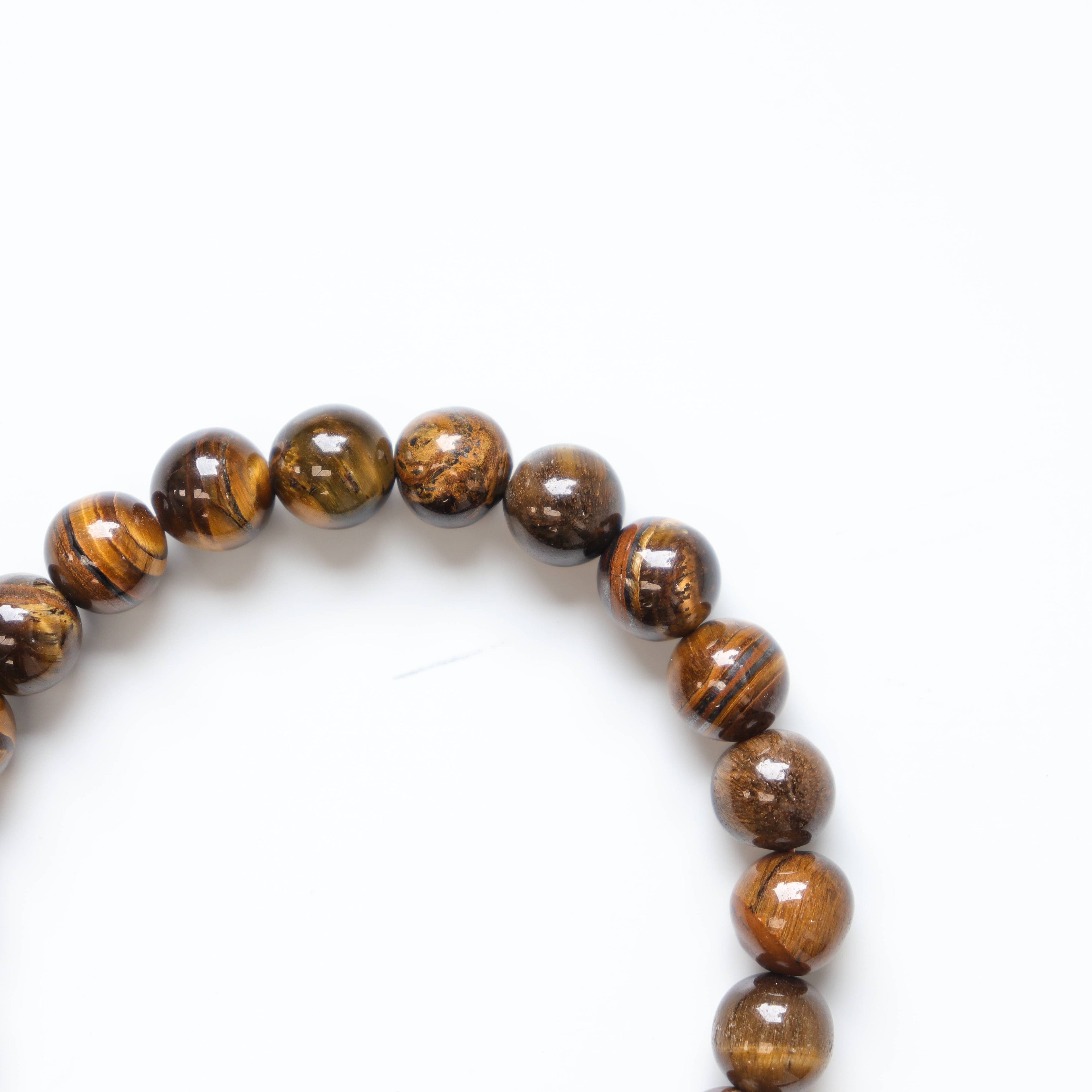 Golden Tiger's Eye Round Beaded Bracelet 8 mm