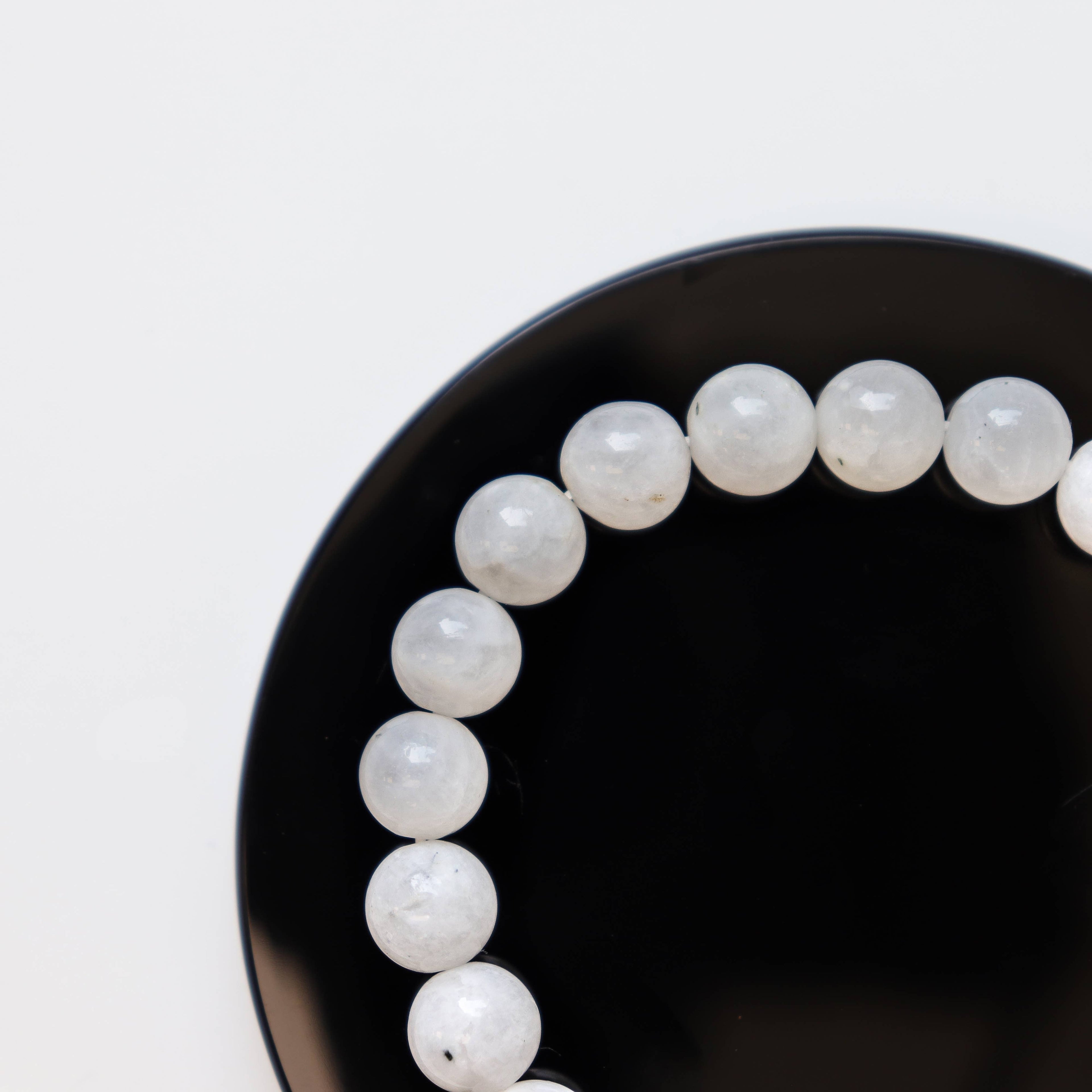 Rainbow Moonstone Round Beaded Bracelet 8 mm