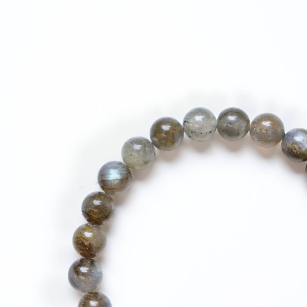 Labradorite Round Beaded Bracelet 8 mm