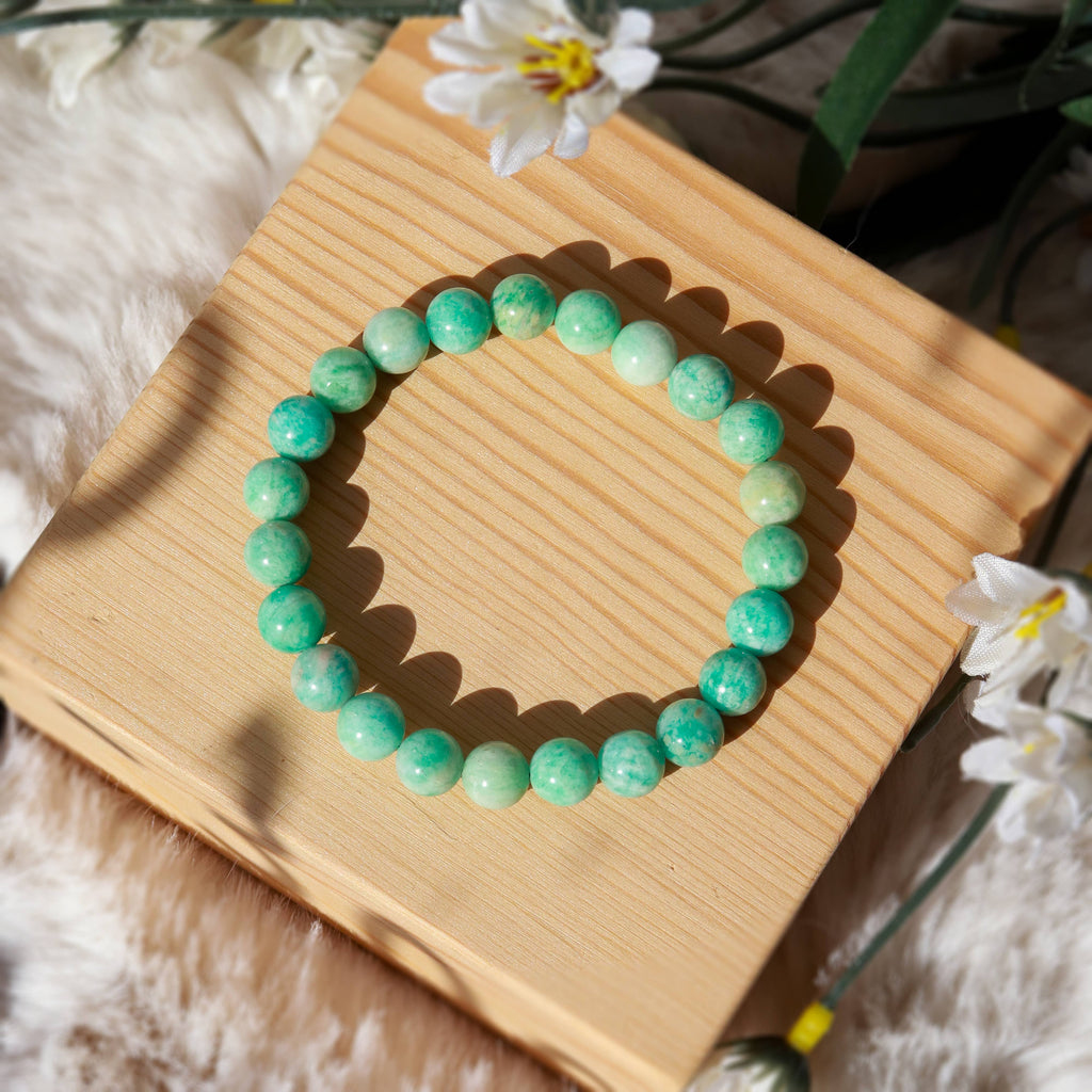 Amazonite Round Beaded Bracelet