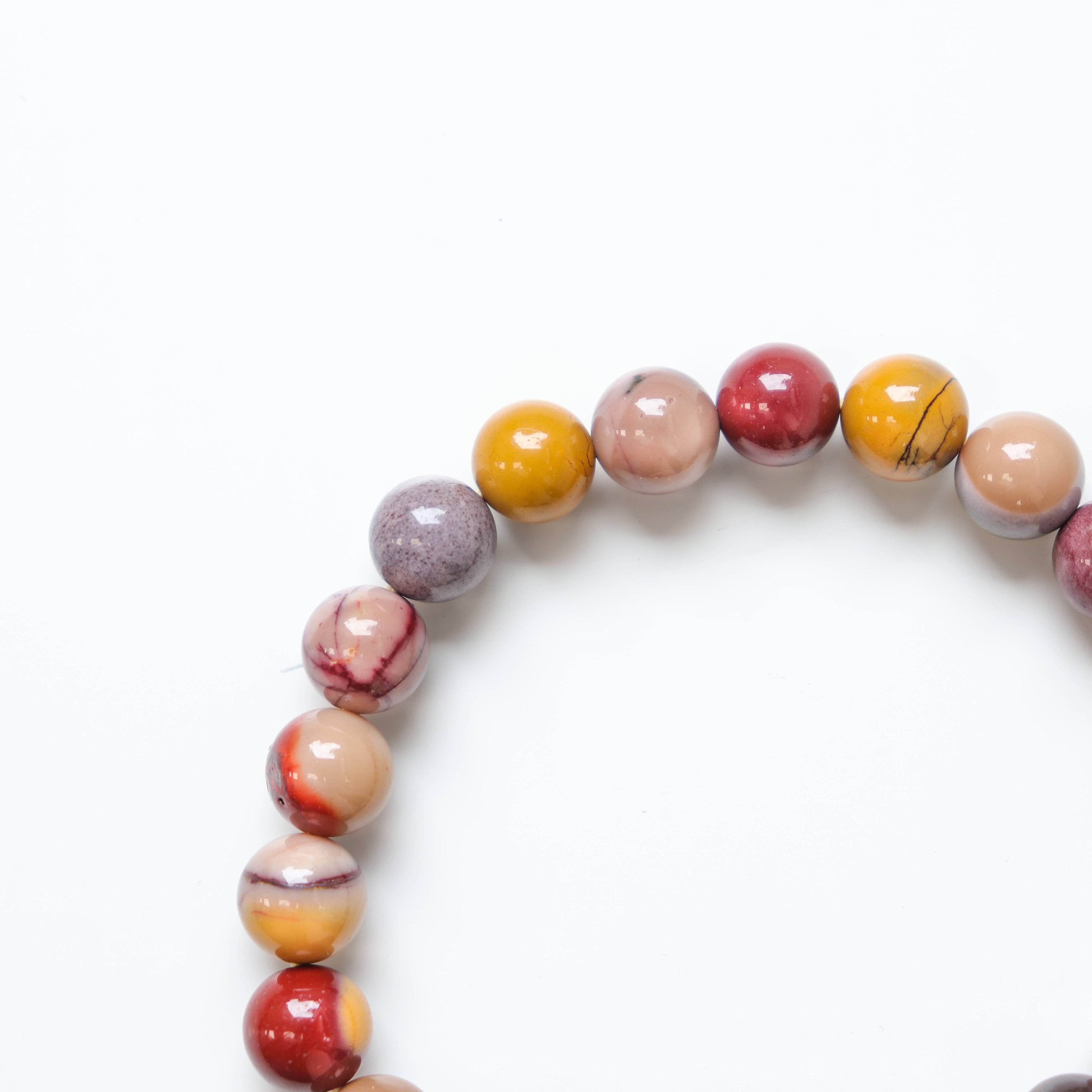 Mookaite Round Beaded Bracelet 8 mm