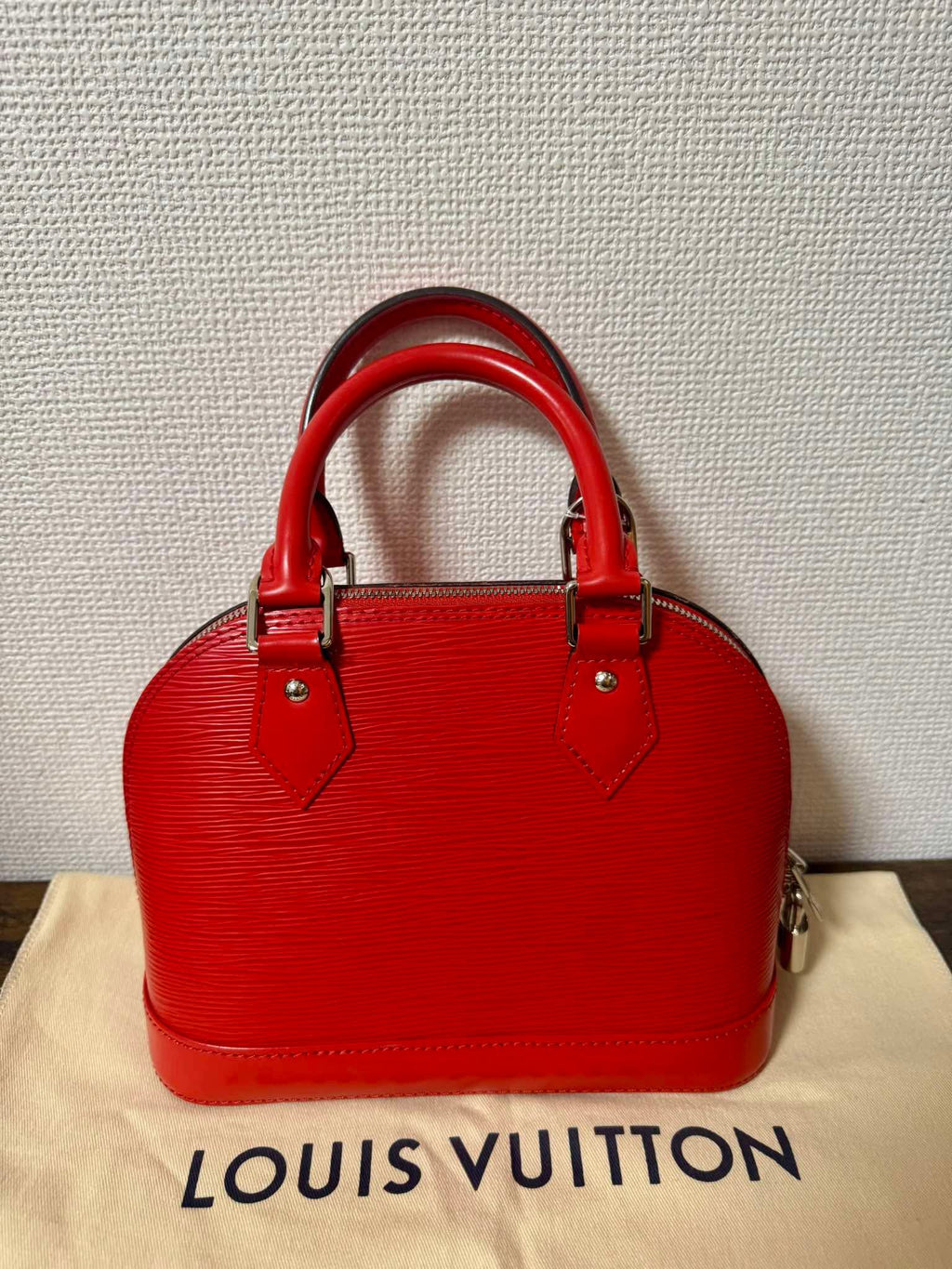Louis Vuitton BB Alma in Epi Leather in Silver Hardware