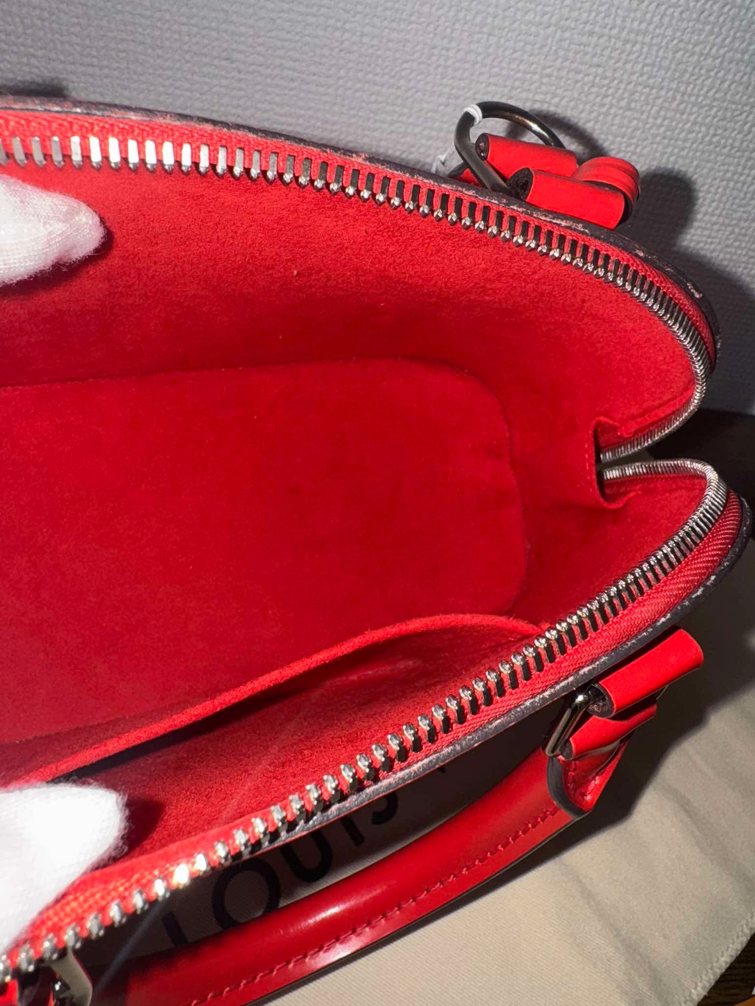 Louis Vuitton BB Alma in Epi Leather in Silver Hardware