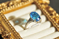 Caribbean Double Quartz Ring in 925 Sterling Silver Size 8