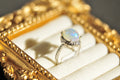 Opal Round Shape Natural Gemstone Ring in 925 Sterling Silver Size 5