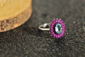 Ruby Aquamarine Ring in 925 Sterling Silver Size 7