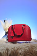 Louis Vuitton BB Alma in Epi Leather in Silver Hardware