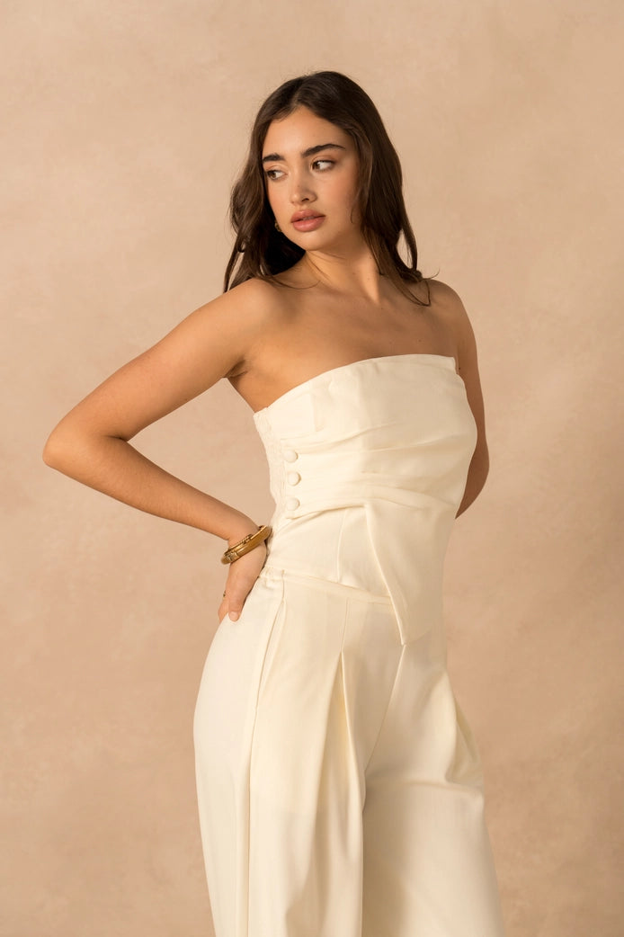 Mia Bustier Tube Top Faded Yellow