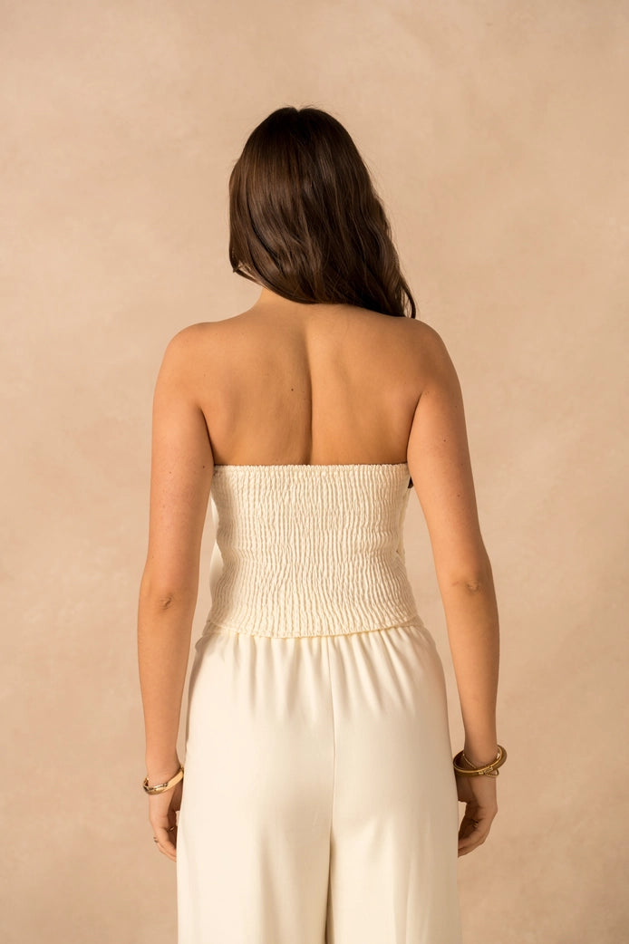 Mia Bustier Tube Top Faded Yellow