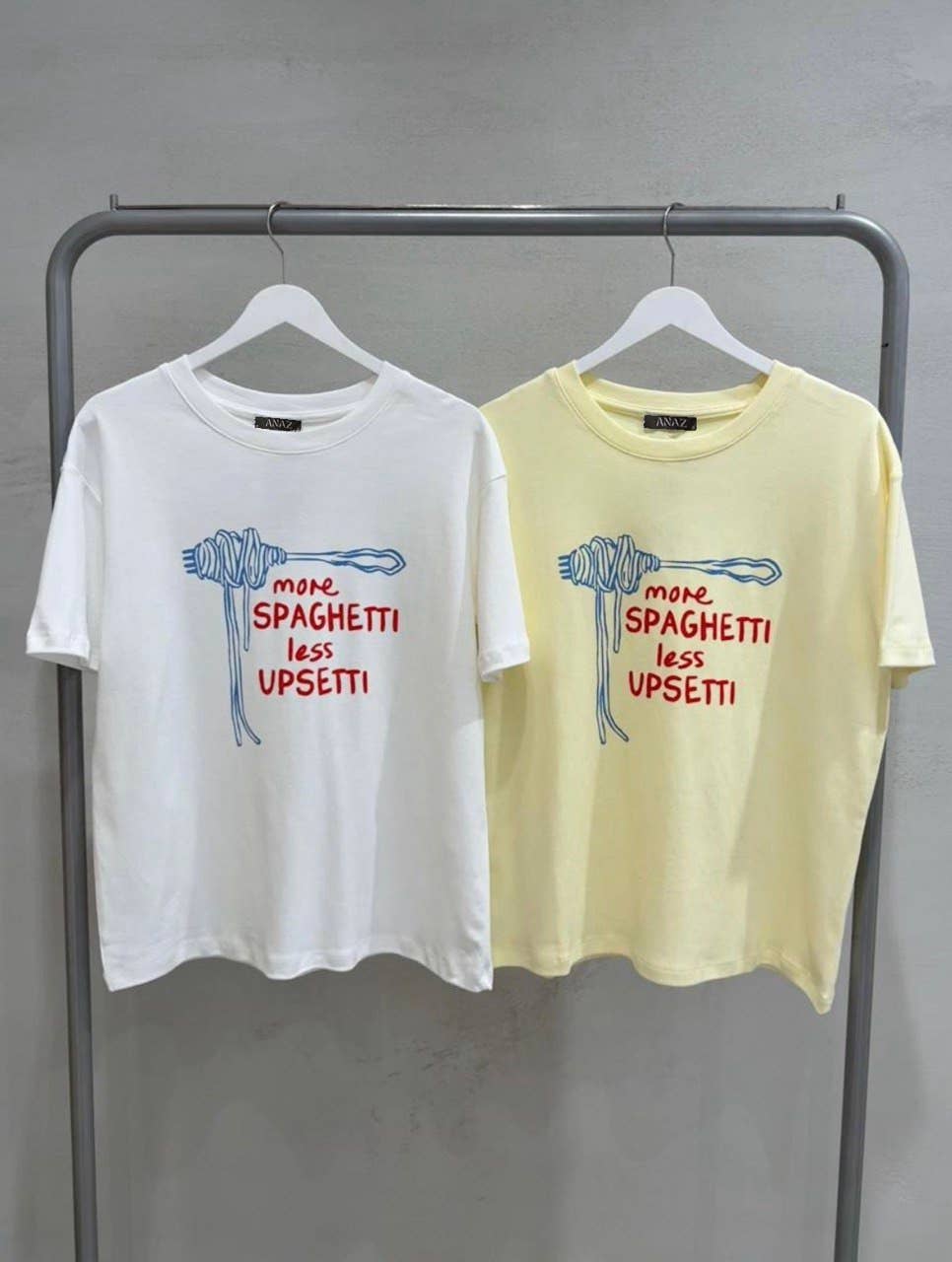 Spaghetti T-shirt: Off-White