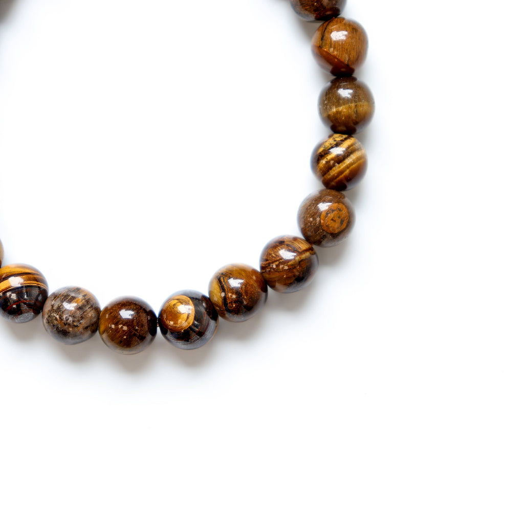 Golden Tiger's Eye Round Beaded Bracelet 8 mm
