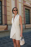 Zoe Sleeveless blazer dress | Color: Nude