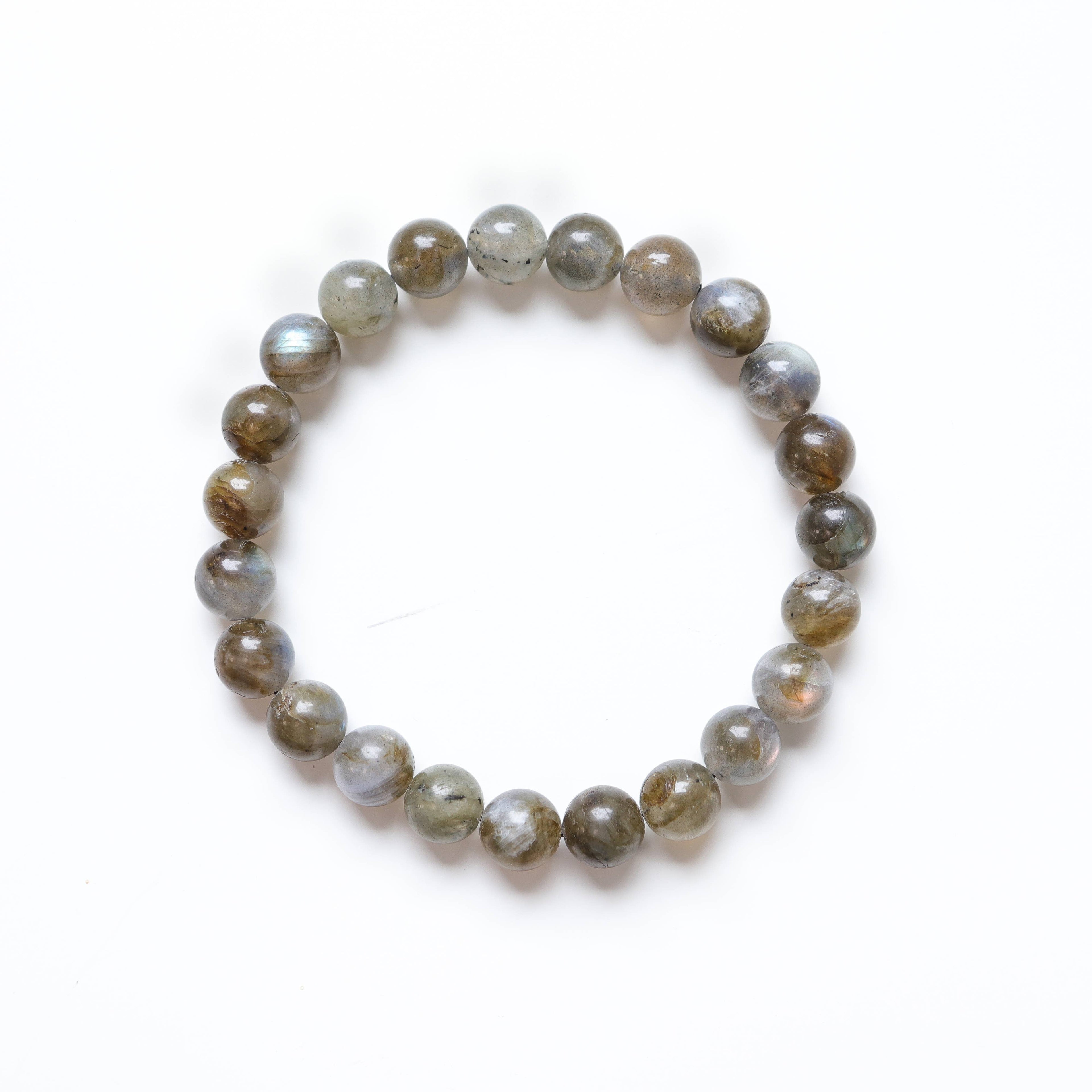 Labradorite Round Beaded Bracelet 8 mm