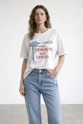 Spaghetti T-shirt: Off-White