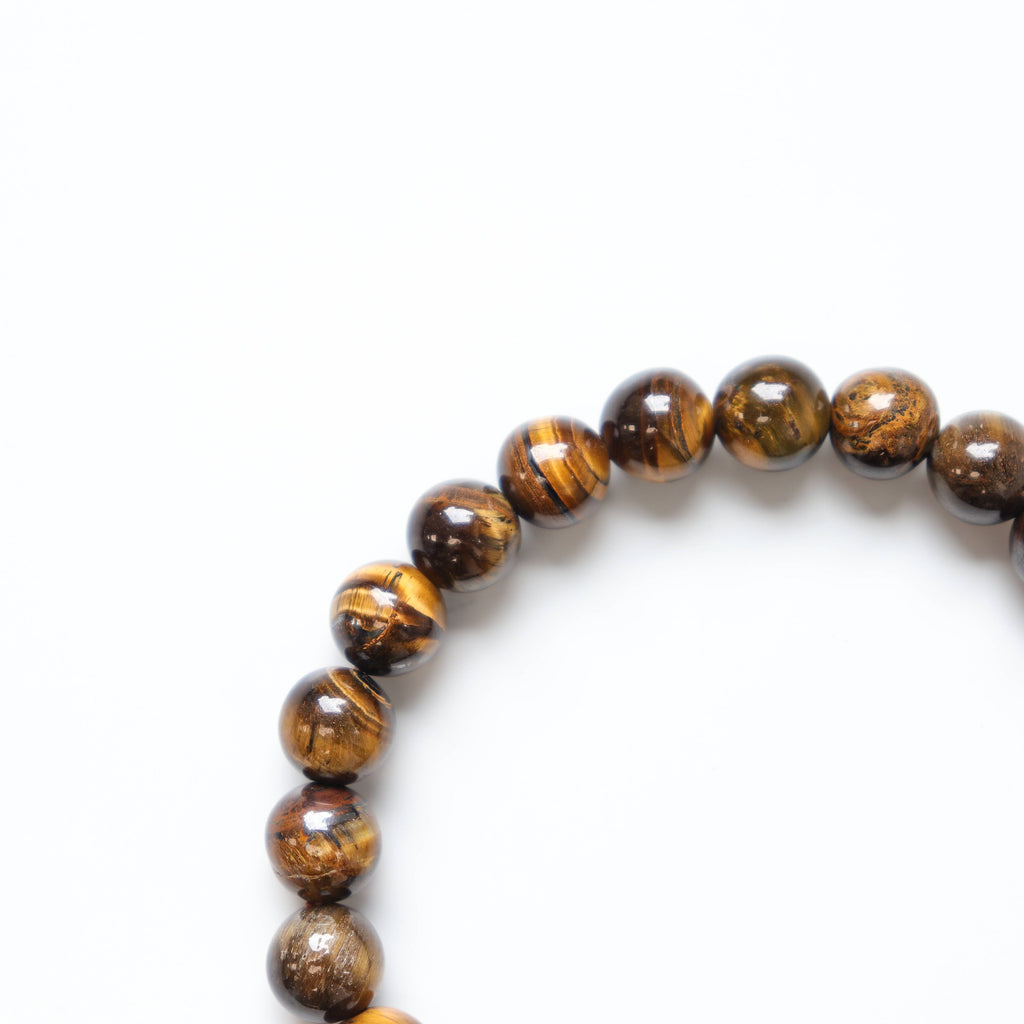 Golden Tiger's Eye Round Beaded Bracelet 8 mm