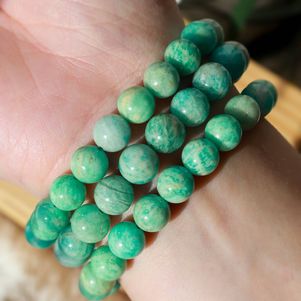 Amazonite Round Beaded Bracelet