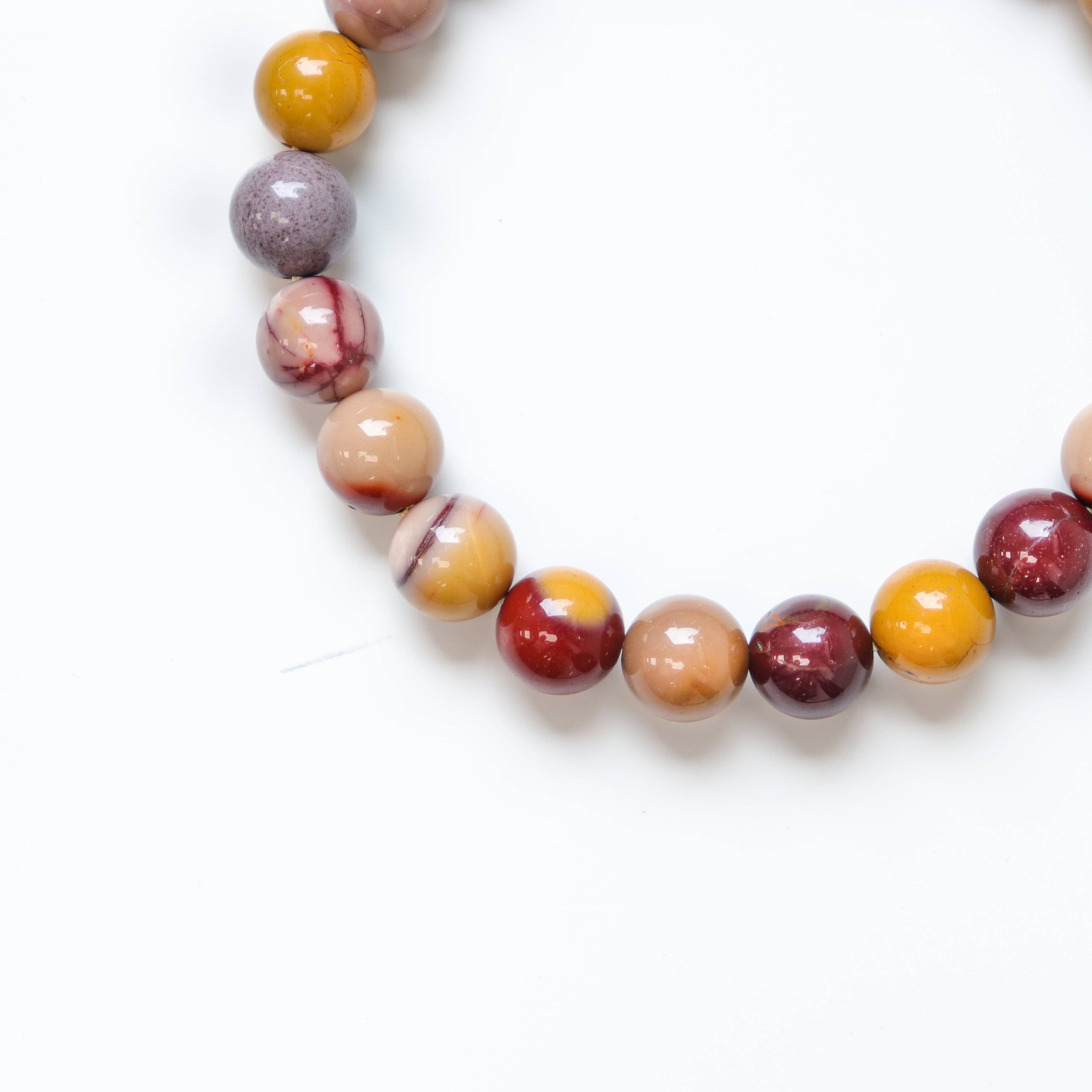 Mookaite Round Beaded Bracelet 8 mm