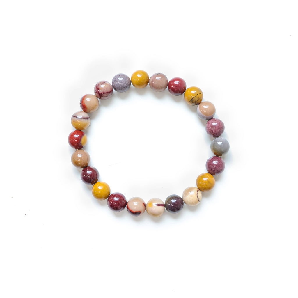 Mookaite Round Beaded Bracelet 8 mm