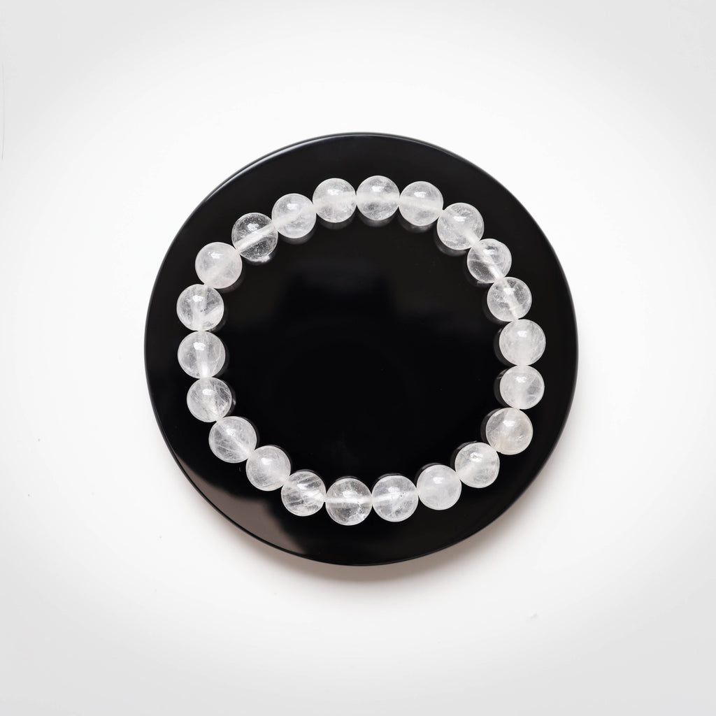 Clear Quartz Round Beaded Bracelet 8 mm