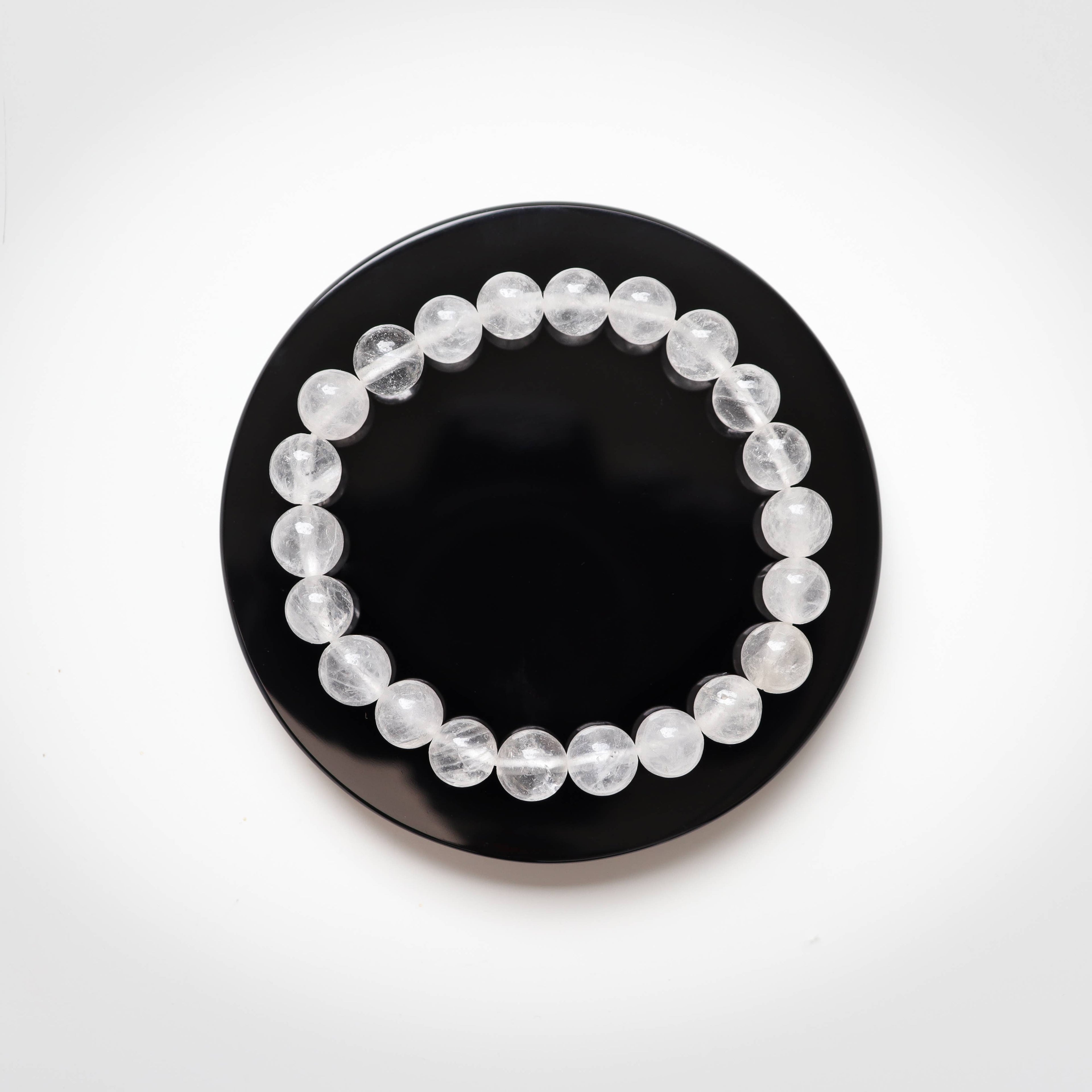 Clear Quartz Round Beaded Bracelet 8 mm