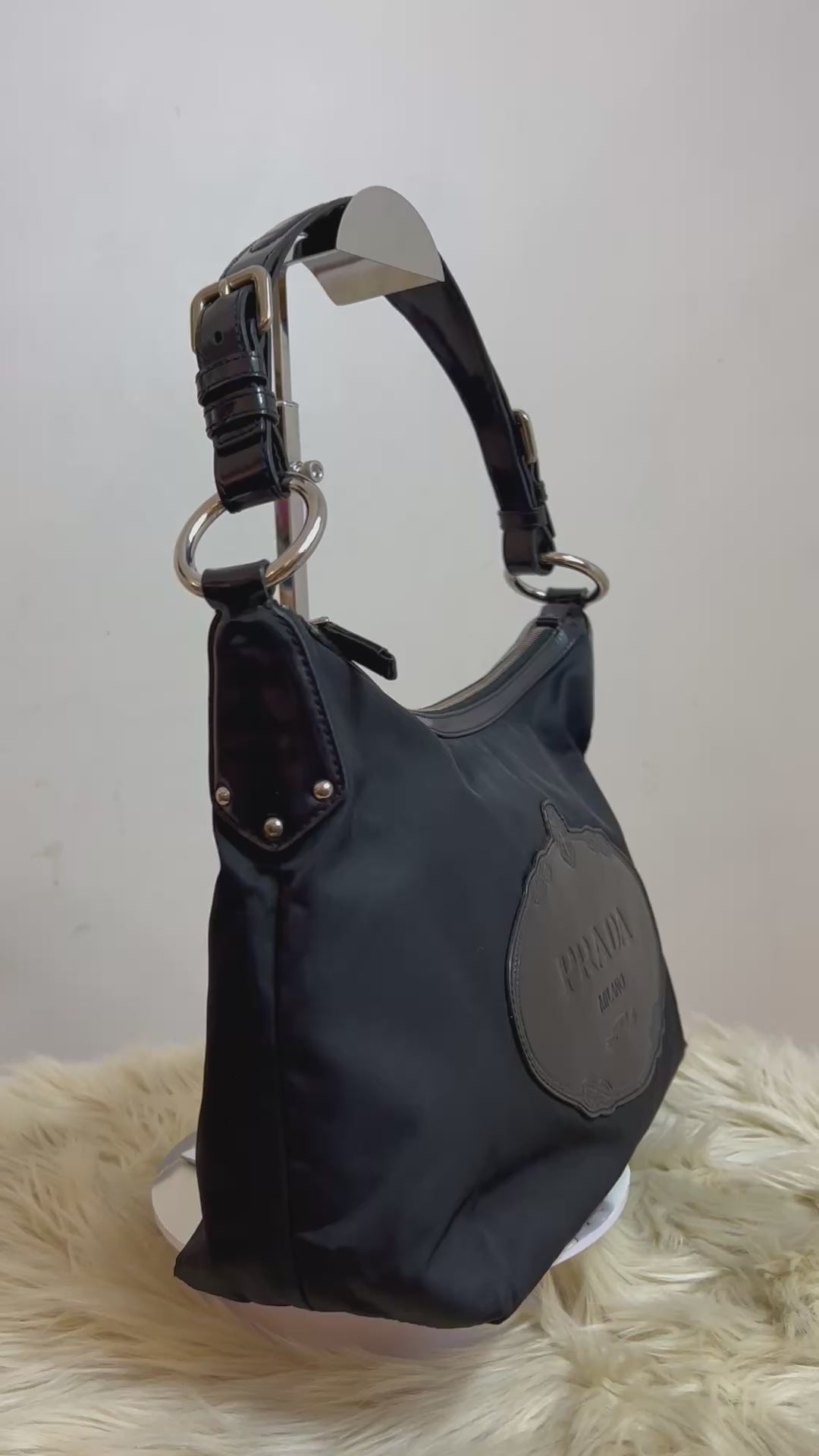 Prada Nylon and Leather Shoulder Bag | Under 1K